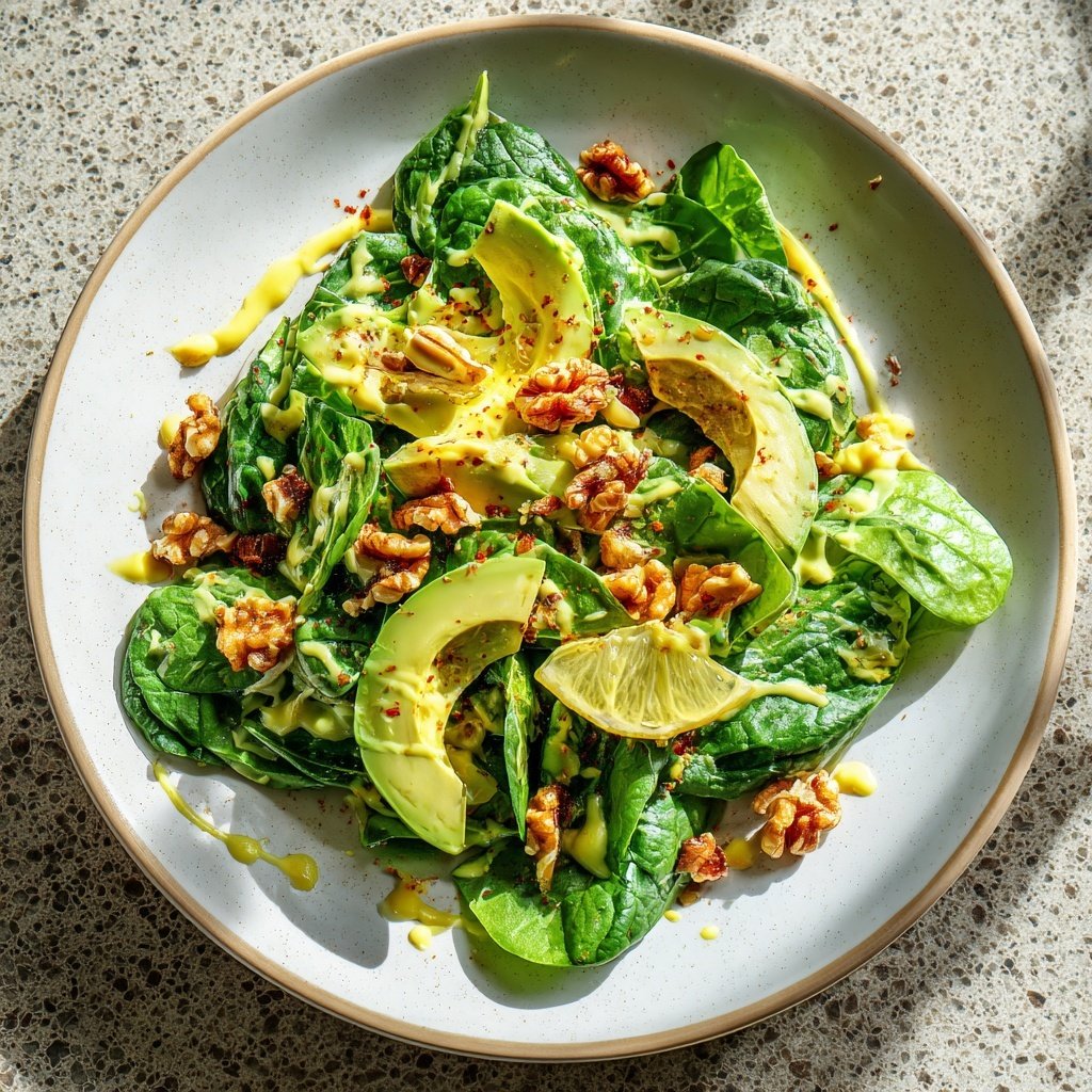 Creamy Avocado Spinach Salad