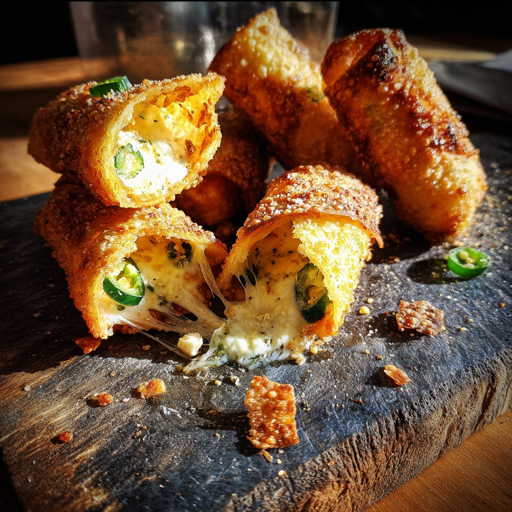 Mini Jalapeño Popper Egg Rolls