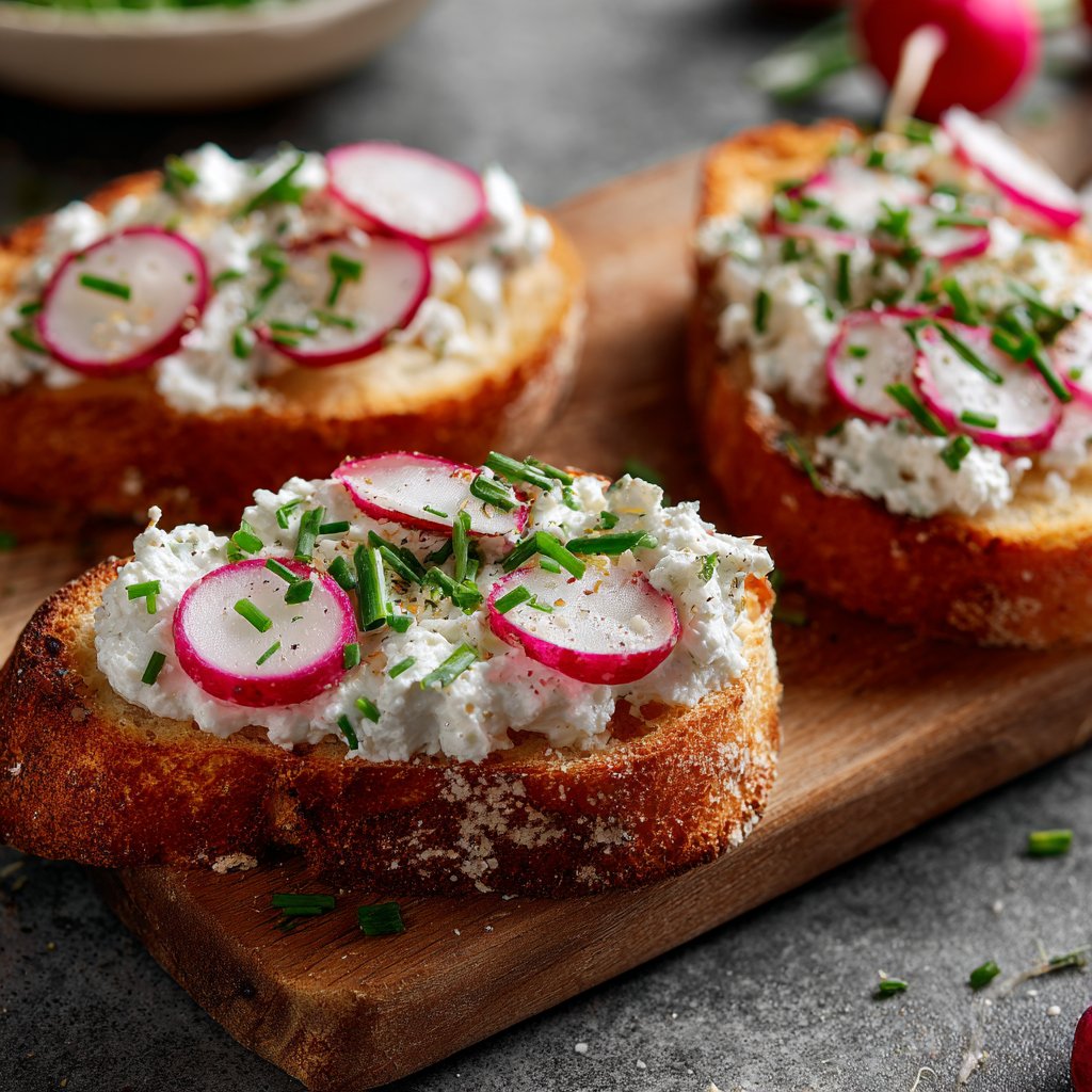 Savory Breakfast Cottage Cheese Toasts