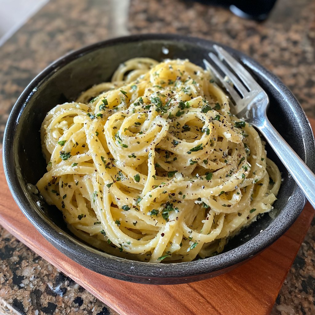 One Pot Creamy Garlic Herb Pasta