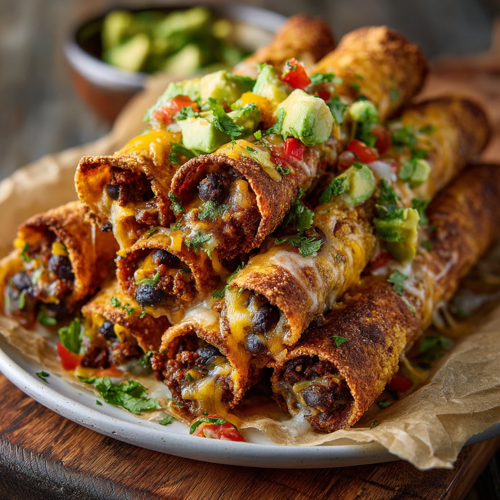 Savory Black Bean Taquitos